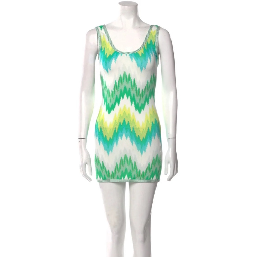 Missoni Multicolored Chevron Bodycon Mini Dress